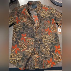 Dakine Men's Casual Button Down Shirt - Brown, Red, Green